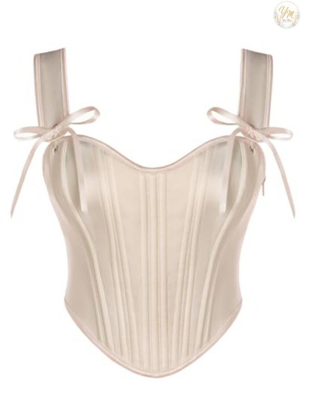 Satin Corset Top Sweetheart Neck Lace-Up Back Bustier Ren Faire Costume